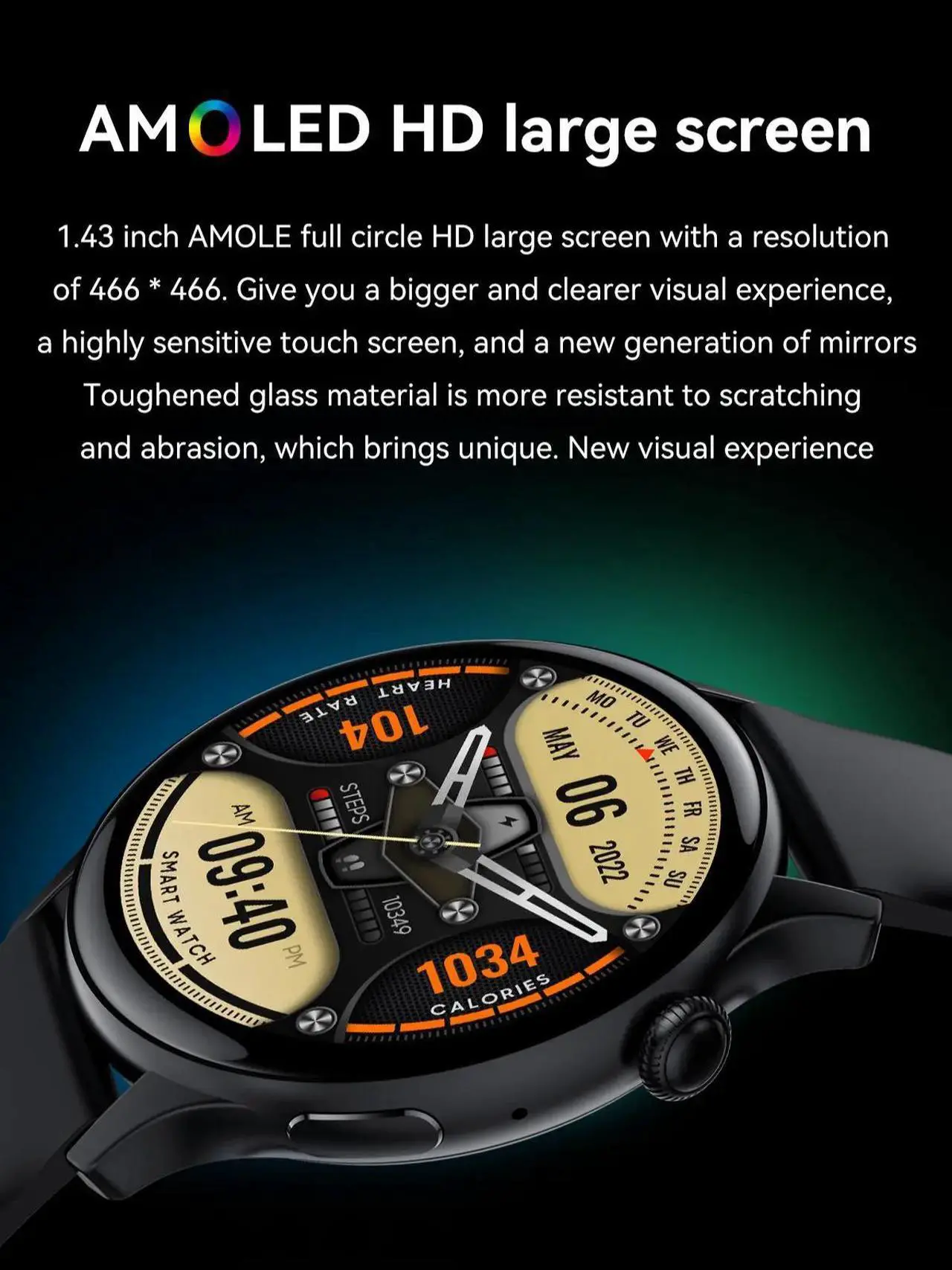 Alt view image 2 of 6 - HK85 Smart Watch Men AMOLED Screen NFC Waterproof Sport Fitness Tracker Bluetooth Call Smartwatch Women For Android IOS
