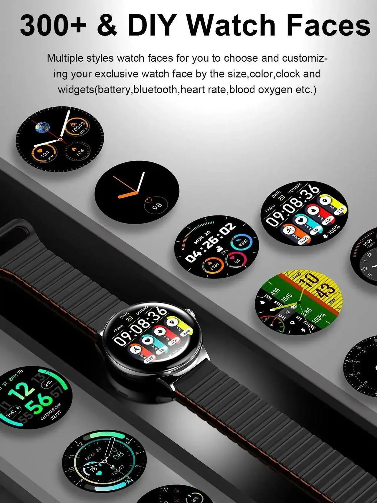 Alt view image 6 of 6 - AMOLED Smart Watch 2024 Men Bluetooth Call Always-on Screen Heart Rate Monitor Sports Smartwatch Women VS Google Pixel 2 Watch