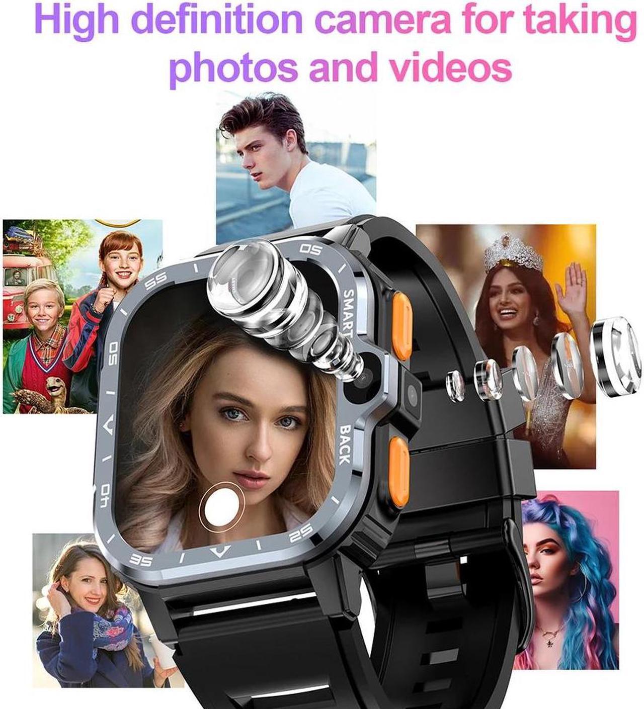 Alt view image 3 of 6 - 4G Android Smart Watch Quad-core CPU Wifi Dual Camera SIM Card LTE Fitness Tracker Google Play Heart Rate Rugged Smartwatch