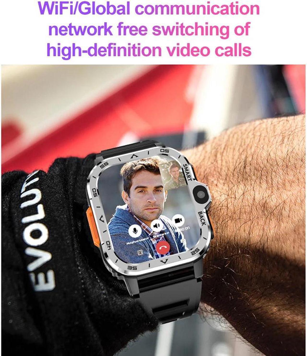 Alt view image 4 of 6 - 4G Android Smart Watch Quad-core CPU Wifi Dual Camera SIM Card LTE Fitness Tracker Google Play Heart Rate Rugged Smartwatch