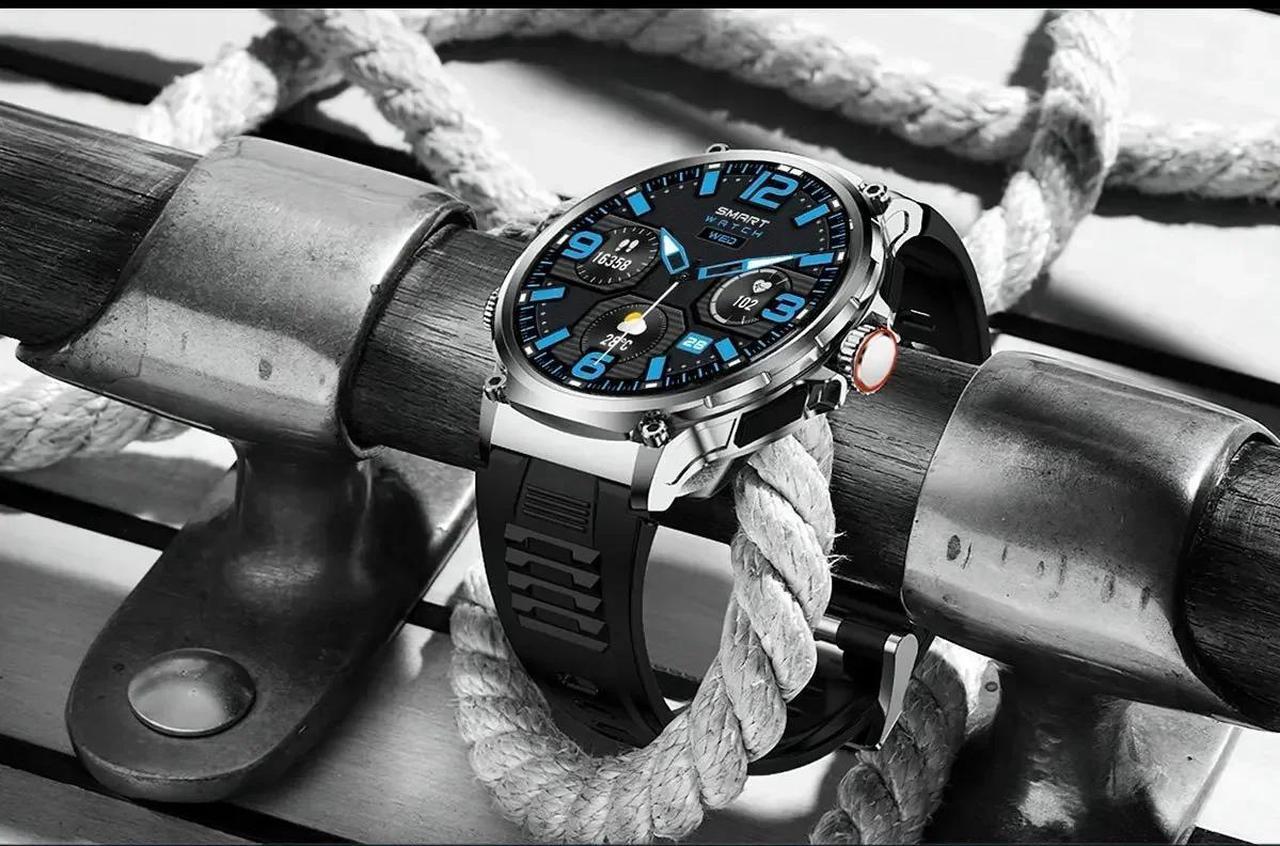 Alt view image 5 of 5 - [ ] V69 1.85" Ultra HD Display Smartwatch Men 710 mAh Large Battery, 400+ Watch Faces Smart Watch For Android iOS Phone
