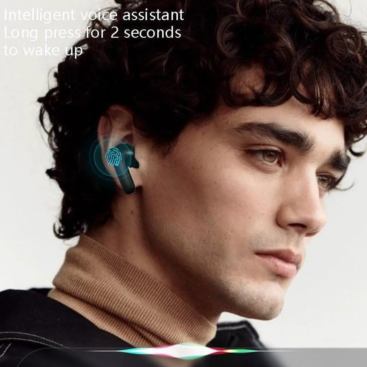 Alt view image 6 of 6 - B11 TWS Bluetooth 5.0 Sports Wireless ANC Noise Cancelling In-ear Earphones with Charging Box, Support LED Power Display (White)