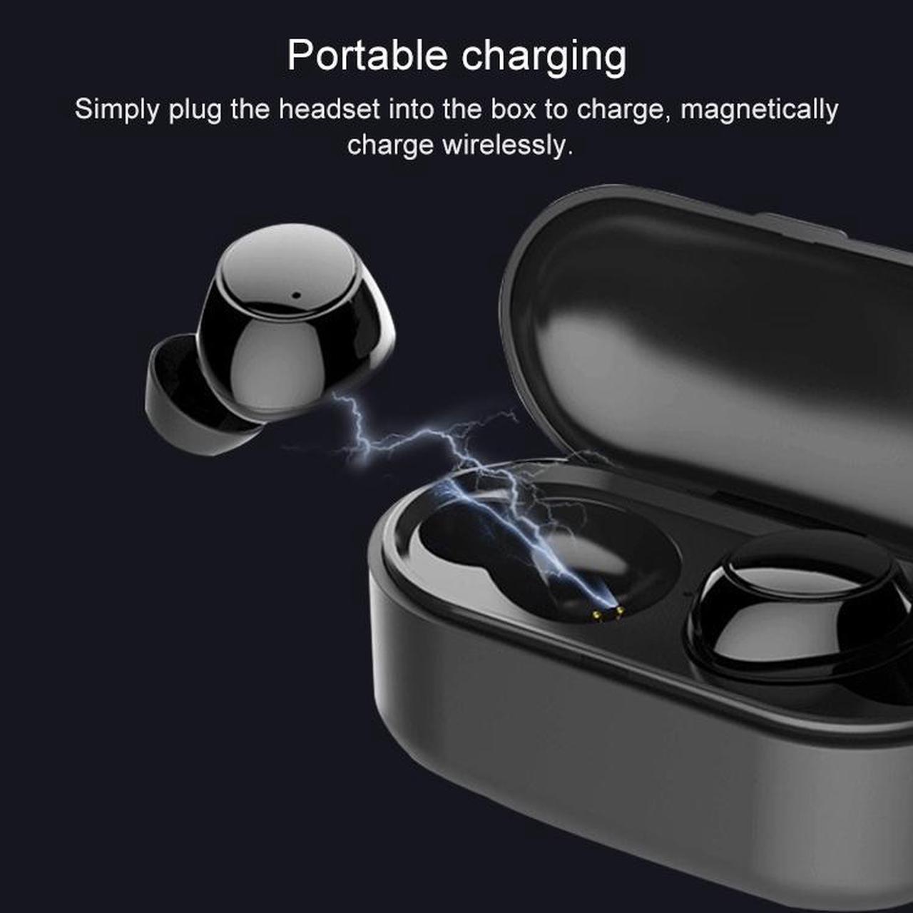 Alt view image 5 of 5 - X9S TWS Bluetooth V5.0 Stereo Wireless Earphones with LED Charging Box (White)