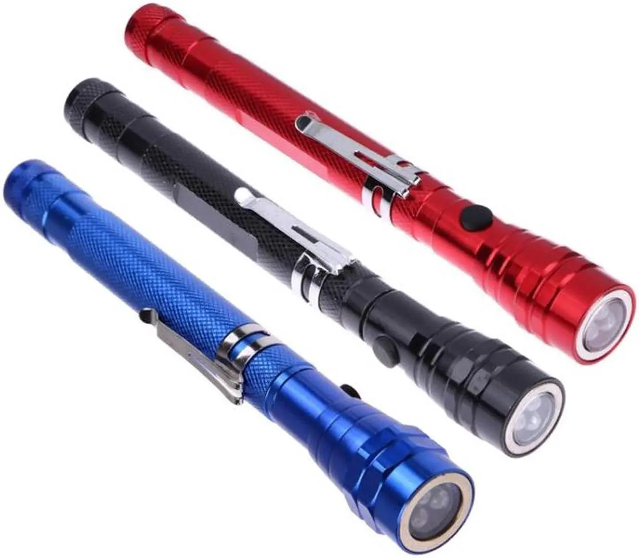 Alt view image 3 of 5 - 2 PCS 1W Flexible Magnet Camping Fishing Telescopic 360 Degrees Head Flashlight Outdoor Torch Magnetic Pick Up Tool Lamp (Blue) Black