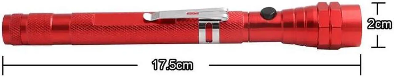 Alt view image 5 of 5 - 2 PCS 1W Flexible Magnet Camping Fishing Telescopic 360 Degrees Head Flashlight Outdoor Torch Magnetic Pick Up Tool Lamp (Blue) Black