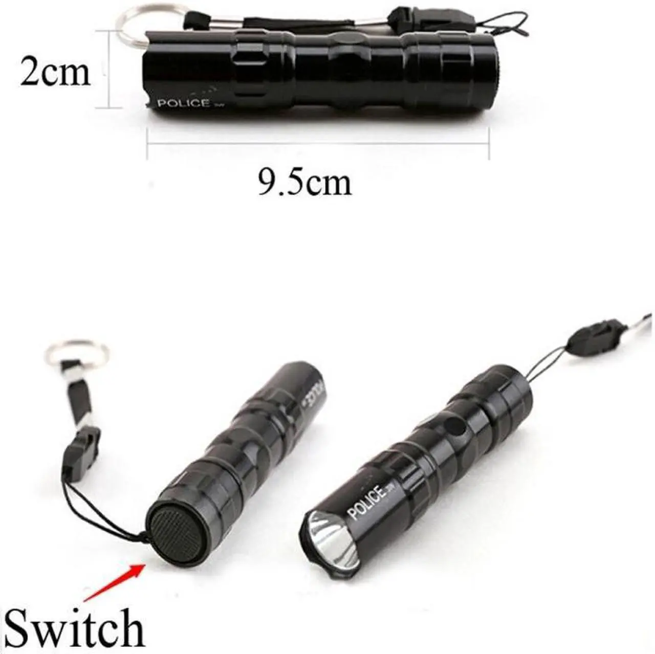 Alt view image 6 of 6 - Mini Super Bright Tactical Flashlight Waterproof Small Torch Light with Keychain