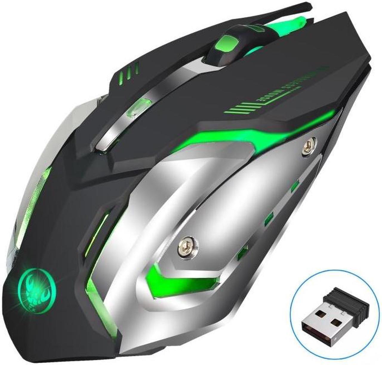 Main image of HXSJ M10 2.4GHz 6-keys USB Rechargeable Colorful Lighting Ergonomic 2400DPI Wireless Optical Gaming Mouse for Desktop Computers