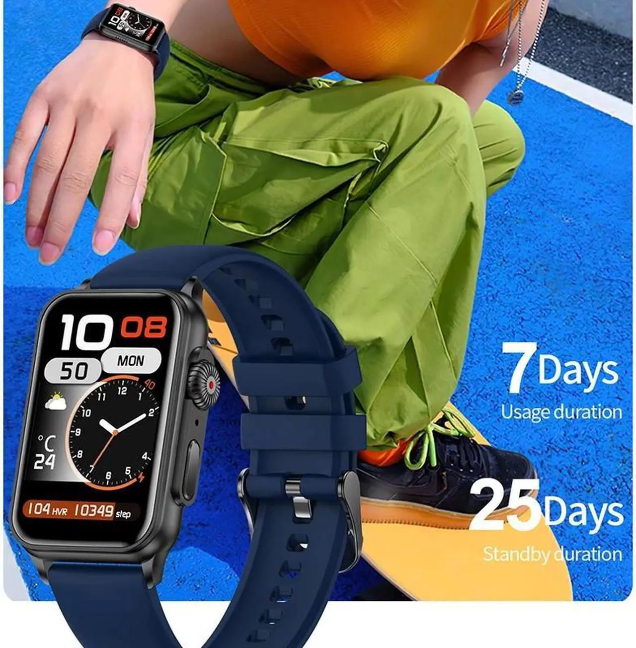 Alt view image 5 of 6 - Smartwatch Men Women 1.57Inch HD Screen Health Monitoring Fitness Tracker Voice Assistant Bluetooth Call Sports Smart Watch
