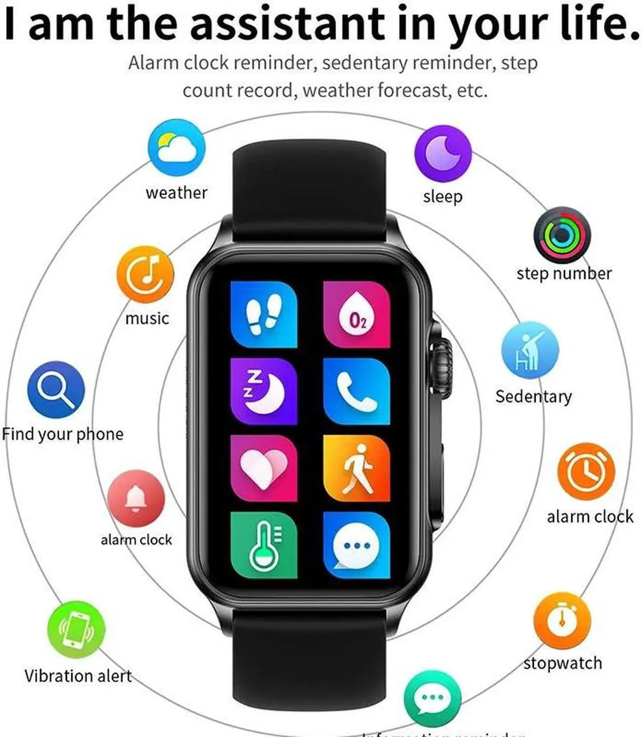 Alt view image 3 of 6 - Smartwatch Men Women 1.57Inch HD Screen Health Monitoring Fitness Tracker Voice Assistant Bluetooth Call Sports Smart Watch