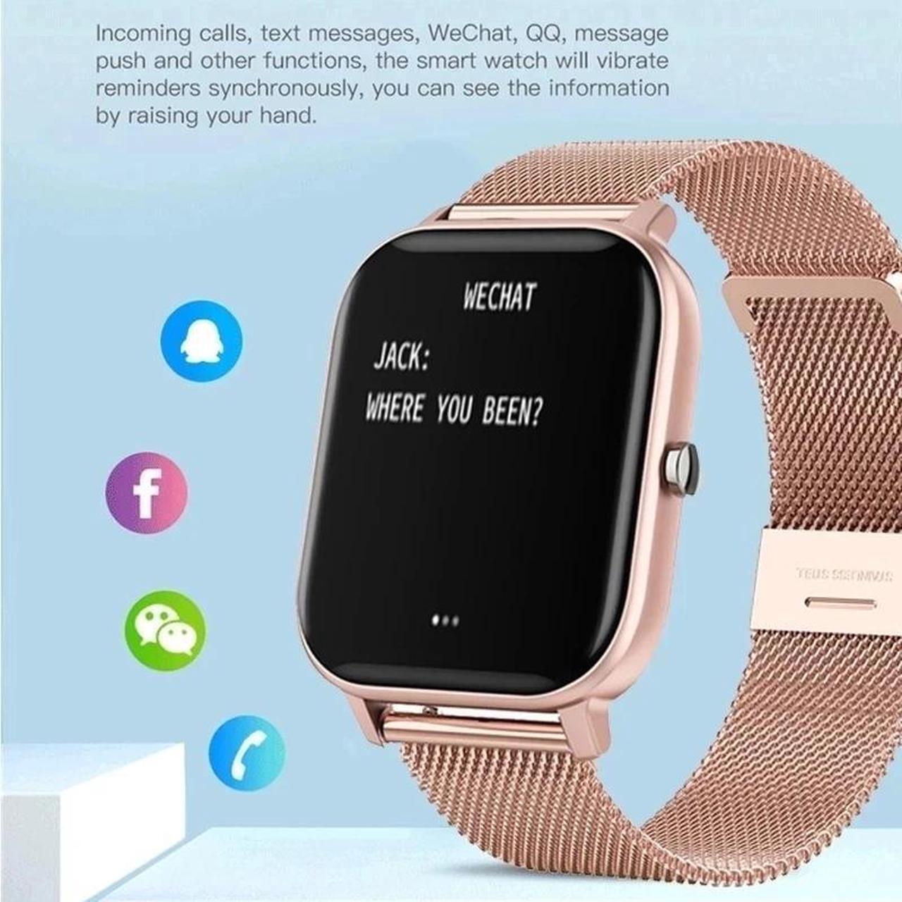 Alt view image 2 of 6 - Smart Watch Women Men 1.69"Full Touch Bluetooth Call Fitness Tracker Heart Rate Monitor Blood Pressure Ladies Smartwatch