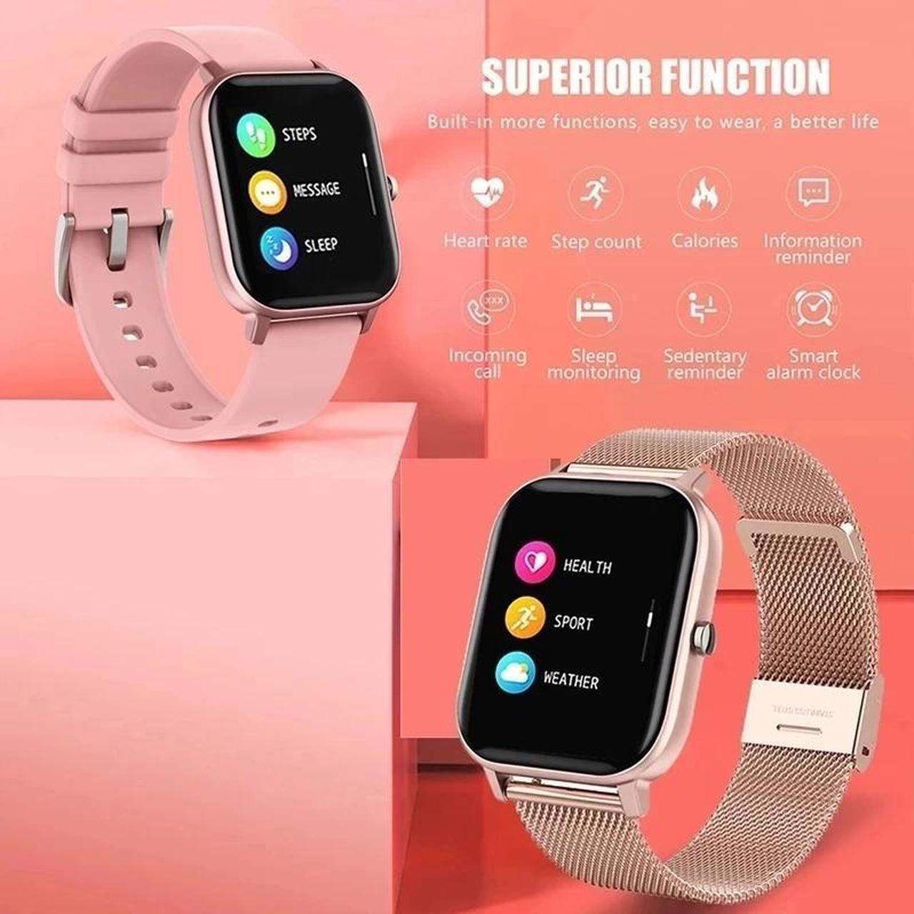 Alt view image 3 of 6 - Smart Watch Women Men 1.69"Full Touch Bluetooth Call Fitness Tracker Heart Rate Monitor Blood Pressure Ladies Smartwatch