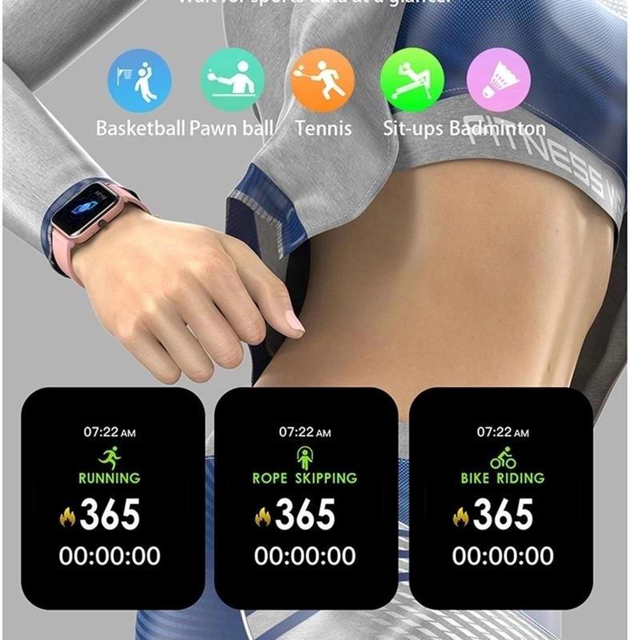 Alt view image 6 of 6 - Smart Watch Women Men 1.69"Full Touch Bluetooth Call Fitness Tracker Heart Rate Monitor Blood Pressure Ladies Smartwatch
