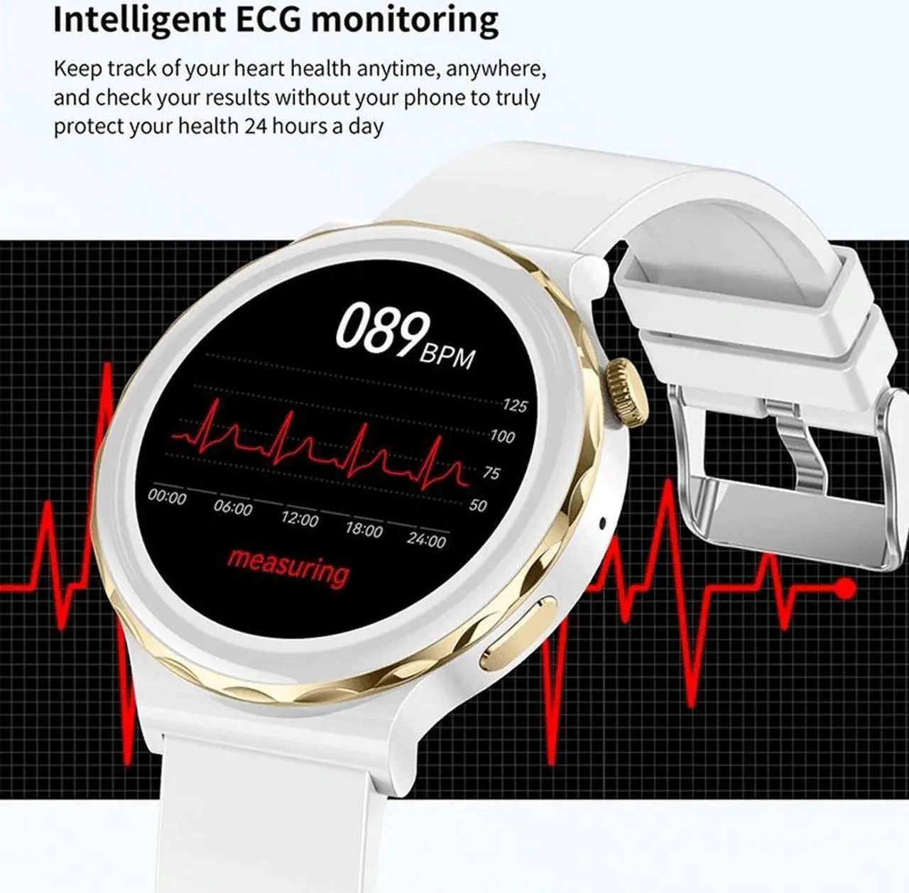 Alt view image 4 of 6 - 2024 Fashion Women Smart Watch ECG+PPG Health Monitoring Sports Watch Men Bluetooth Call HD Screen Sports Smartwatch Women+