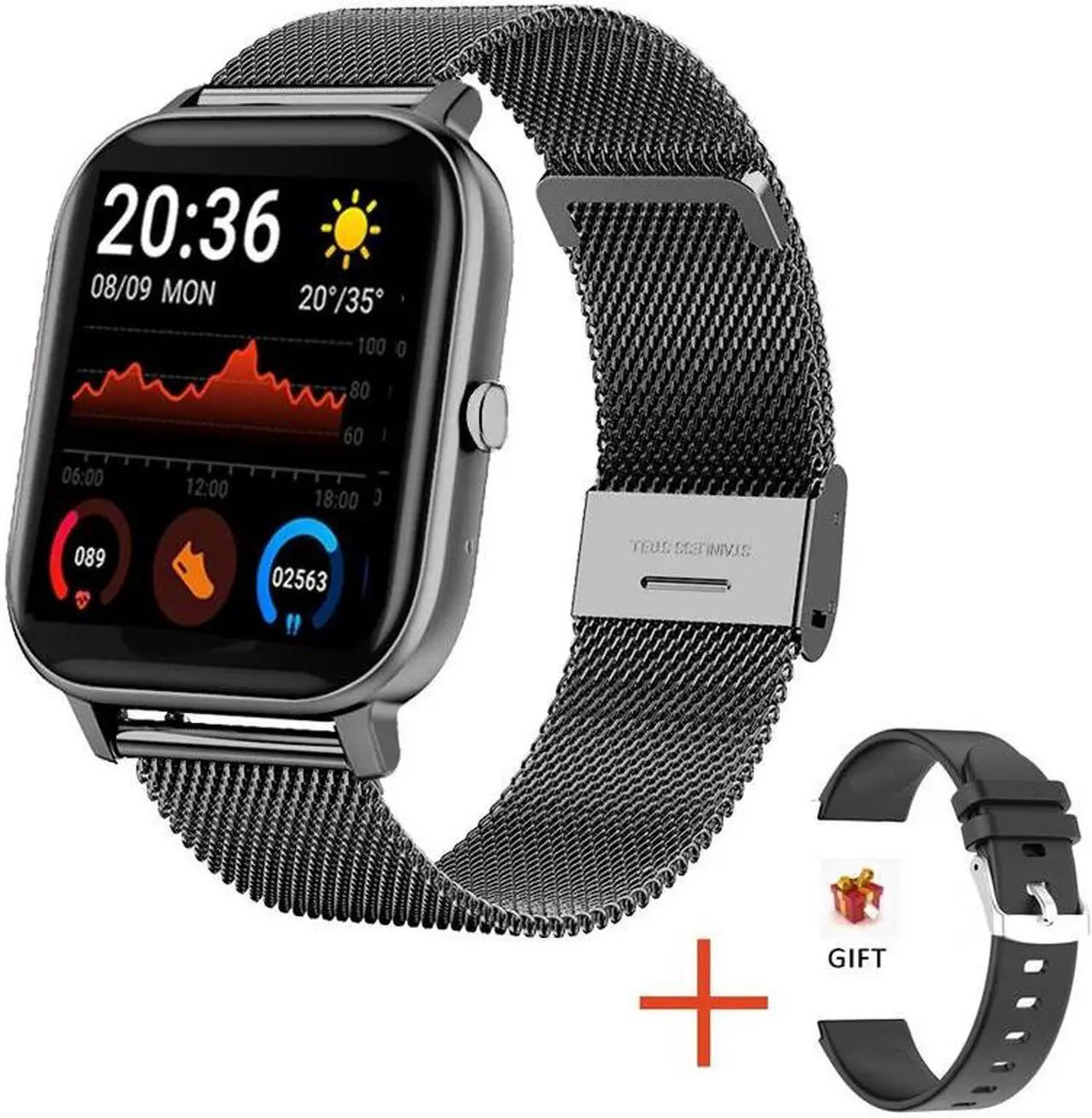 Main image of Smart Watch Women Men 1.69"Full Touch Bluetooth Call Fitness Tracker Heart Rate Monitor Blood Pressure Ladies Smartwatch