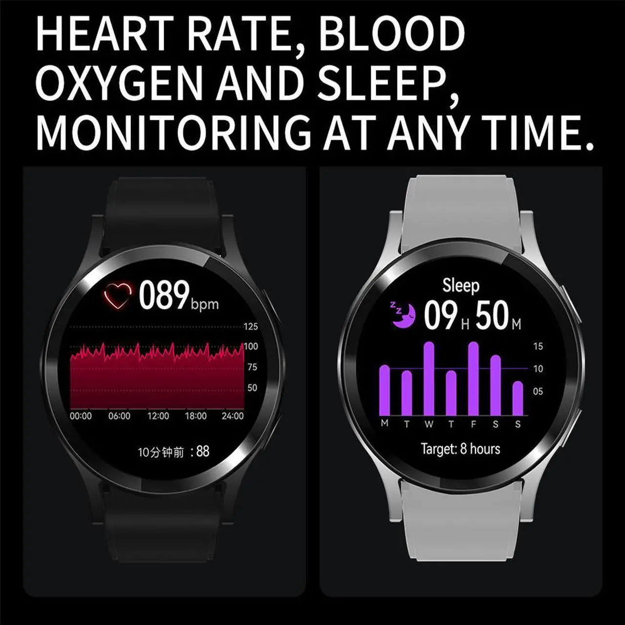 Alt view image 3 of 5 - F8 Smart Watch Ai Voice Assistant Heart Rate Blood Oxygen Blood Pressure Monitoring Step Counting Multiple Sports Watch
