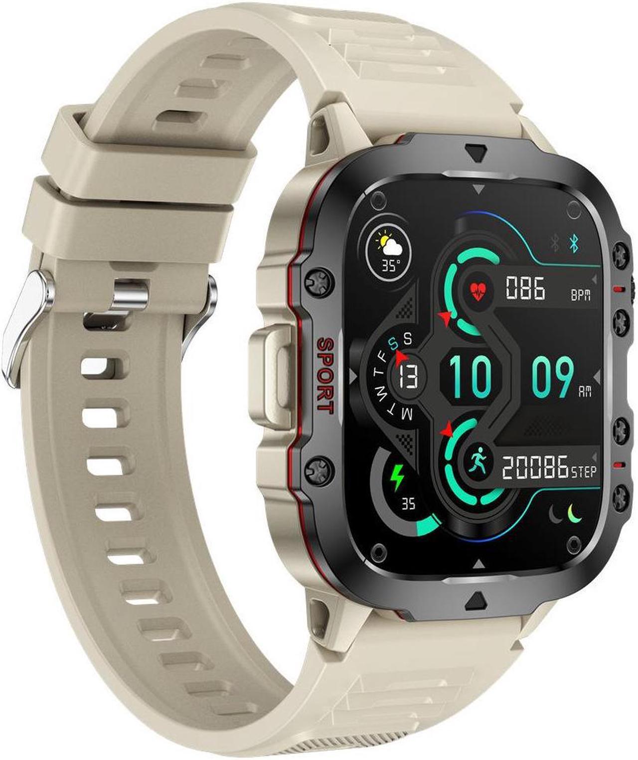 Alt view image 5 of 5 - Qx11 Smart Watch Outdoor Bluetooth Call Three Anti-Heart Rate Body Temperature Encoder Men's Watch