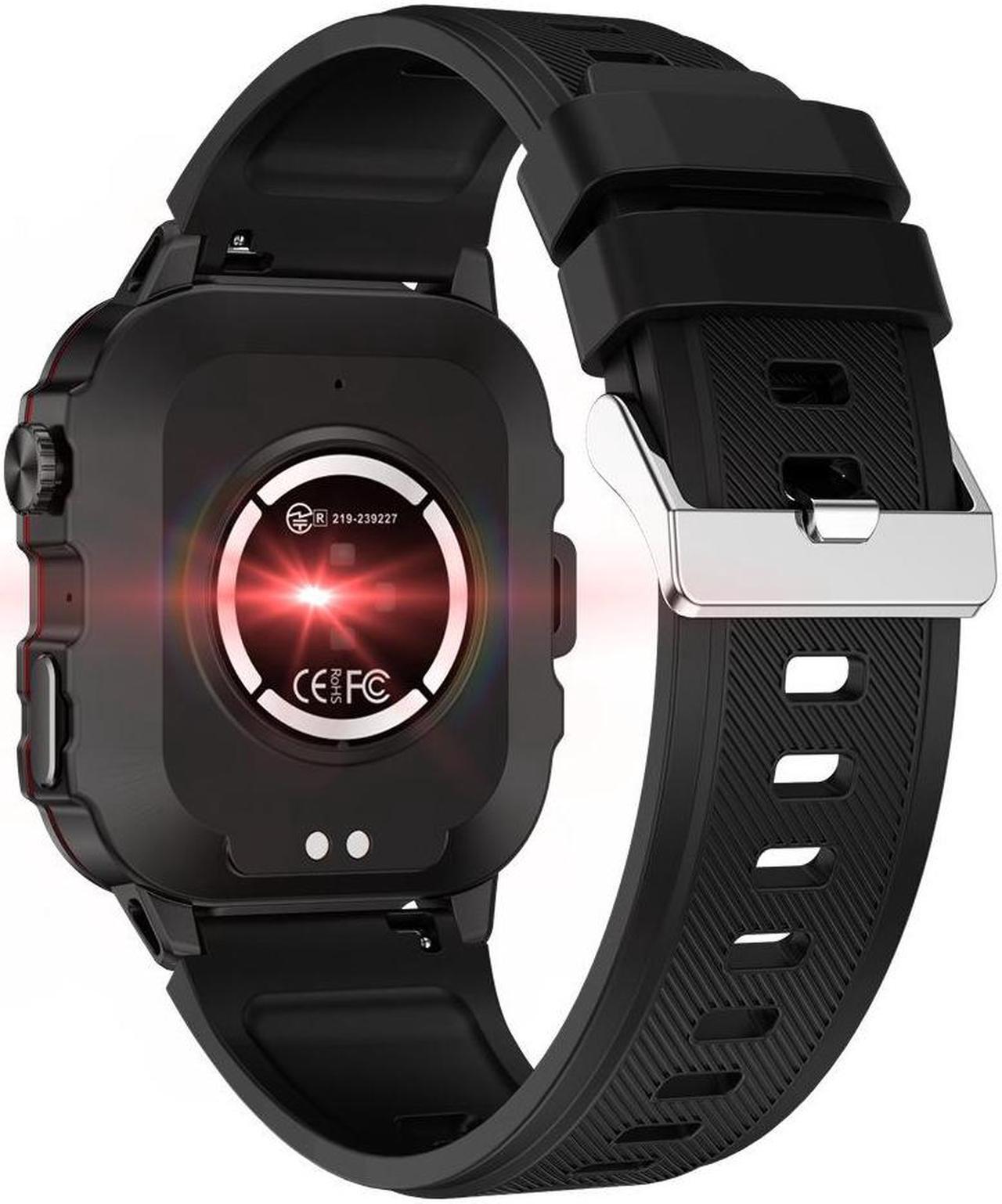 Alt view image 4 of 5 - Qx11 Smart Watch Outdoor Bluetooth Call Three Anti-Heart Rate Body Temperature Encoder Men's Watch