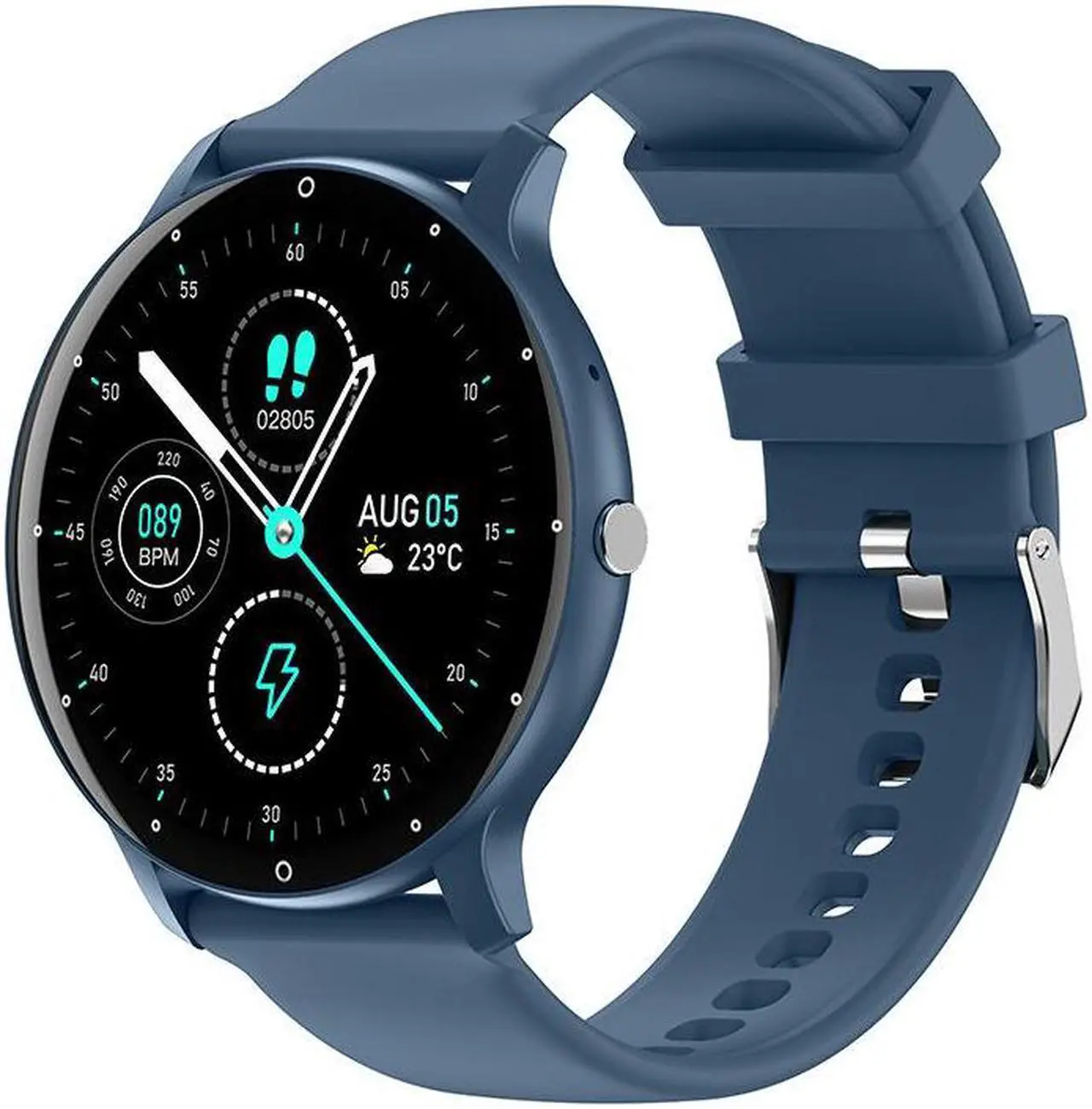 Alt view image 4 of 5 - Zl02cpro Bluetooth Call Smart Watch Blood Pressure Photo Silicone Waterproof Step Counter Men's Watch