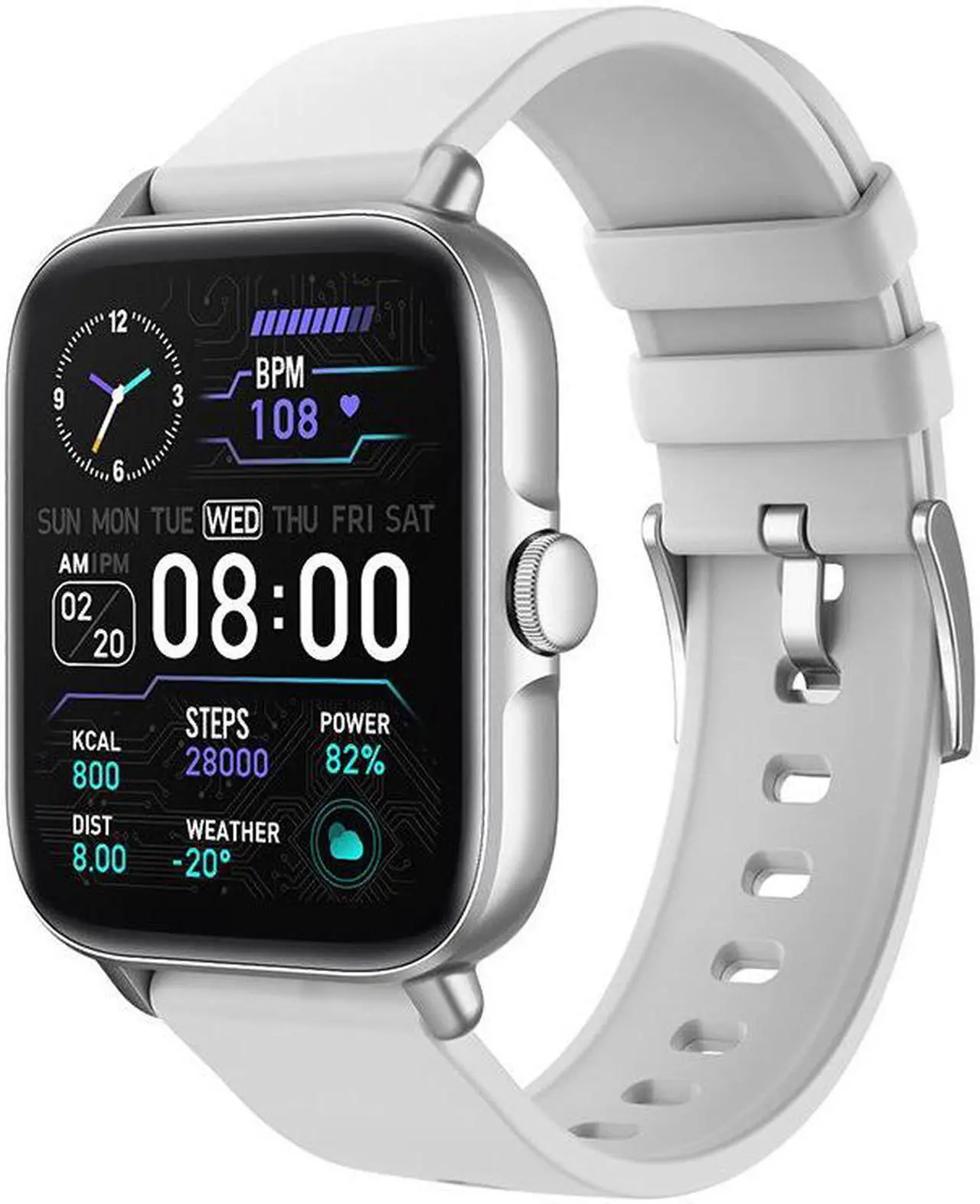 Alt view image 5 of 7 - Y22 Smart Bracelet Heart Rate Blood Pressure More Than Sport Mode Bluetooth Calling Pedometer 1.7-Inch Watch