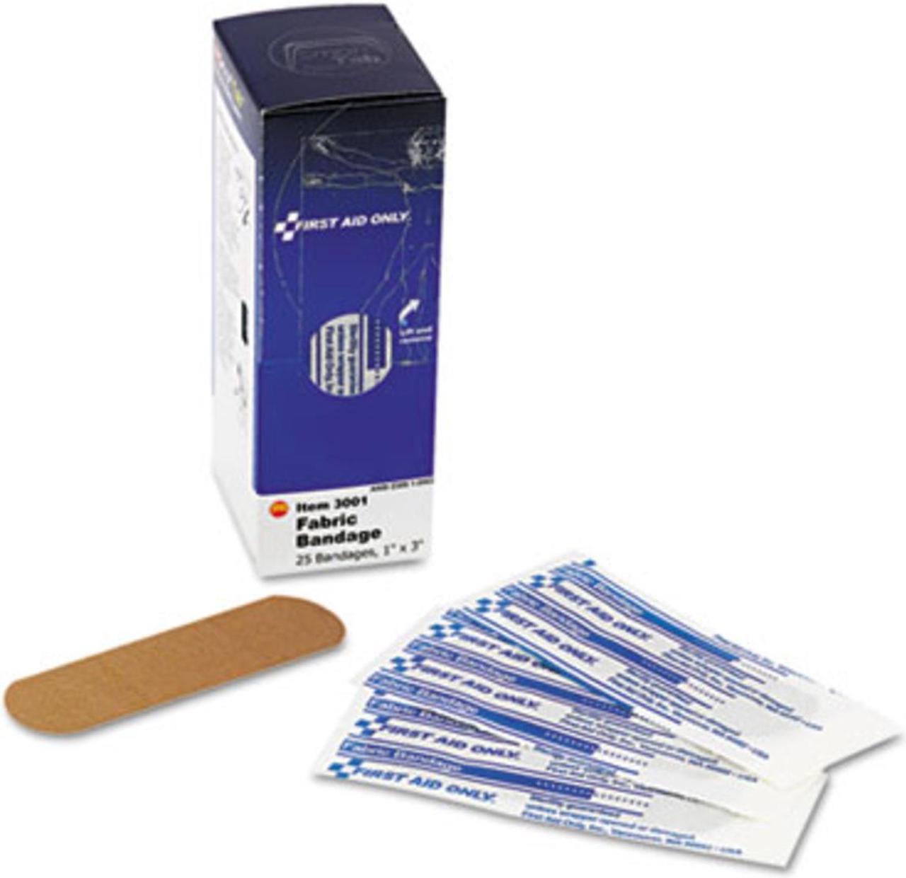 Alt view image 15 of 19 - First Aid Only Fabric Bandages, 1" x 3", 25/Box