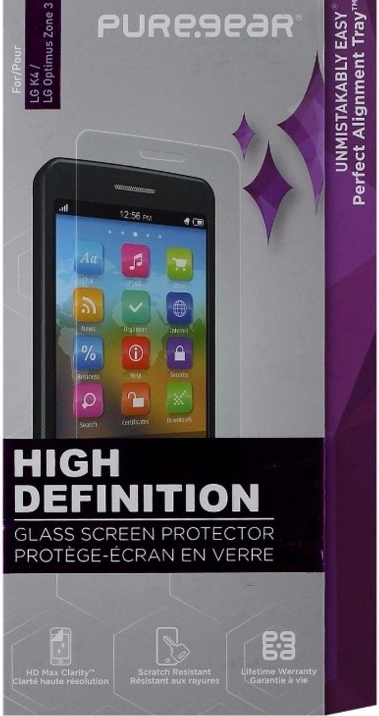 Alt view image 3 of 7 - PUREGEAR TEMPERED GLASS SCREEN PROTECTOR FOR LG OPTIMUS ZONE-3, K4, SPREE, REBEL