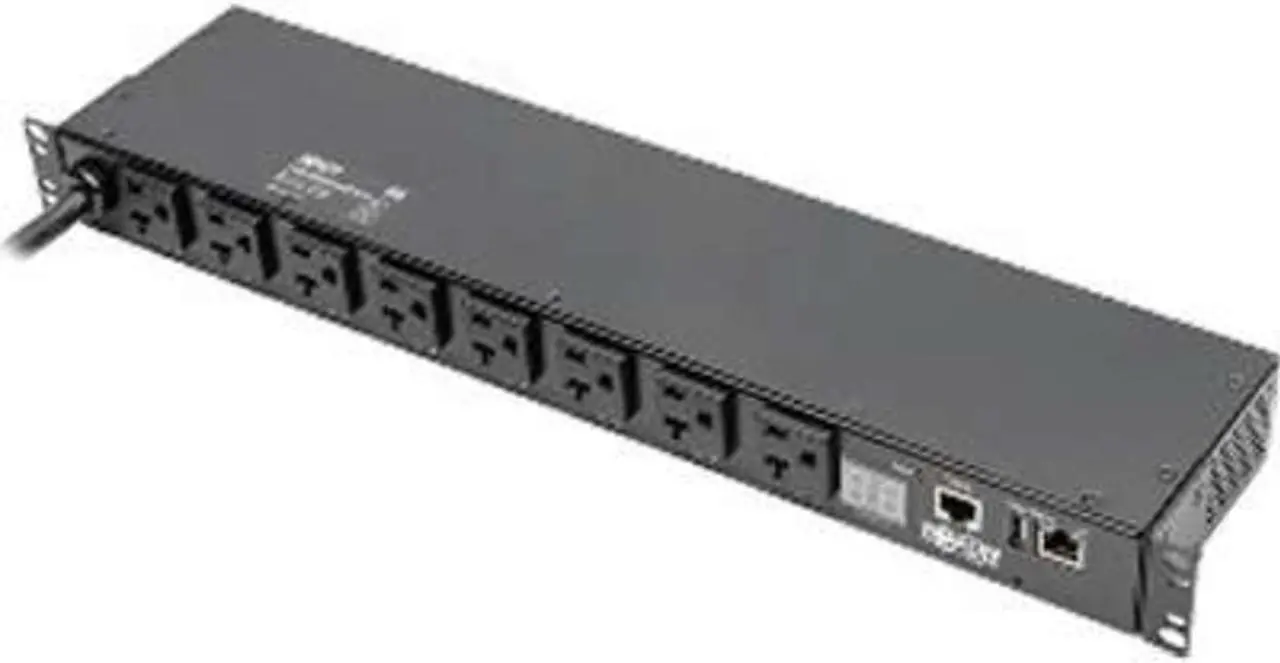 Alt view image 13 of 20 - Tripp Lite 1.9kW Single-Phase Switched PDU, LX Platform Interface, 120V Outlets (8 x 5-15/20R), NEMA L5-20P, 12.0 Feet Cord, 1U Rack, TAA (PDUMH20NET2LX)
