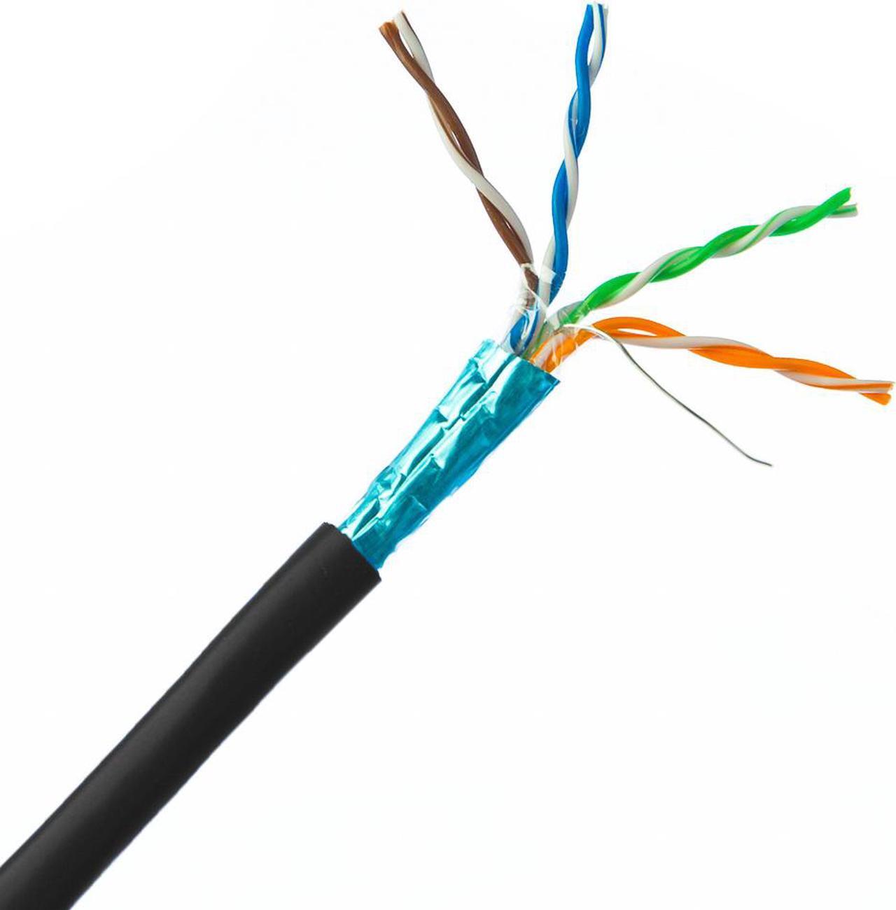 Alt view image 3 of 5 - Bulk Shielded Cat5e Ethernet Cable Solid Pullbox 1000 foot - Black