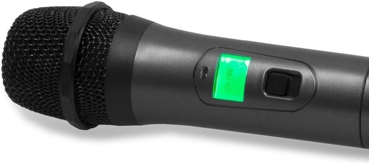 Alt view image 7 of 9 - Technical Pro 8 Inch Portable 800 W Bluetooth Speaker W/Woofer & Tweeter, Festival PA LED, Bluetooth/USB Card Inputs, with UHF Wireless Handheld Microphone w/USB Powered Receiver