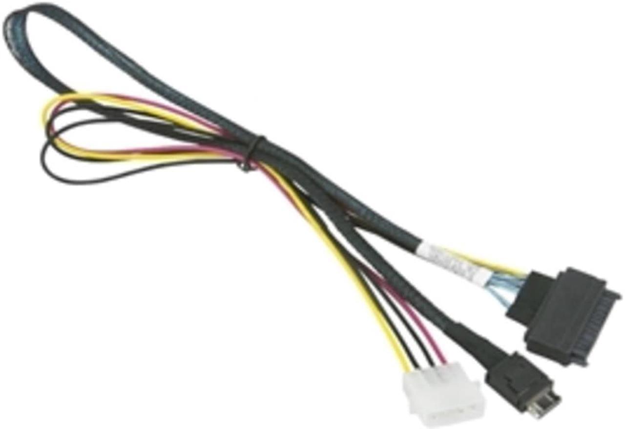 Alt view image 7 of 10 - Supermicro Cable CBL-SAST-0956 55cm OCuLink to PCIE SFF-8639 U.2 with Power Cable Bare