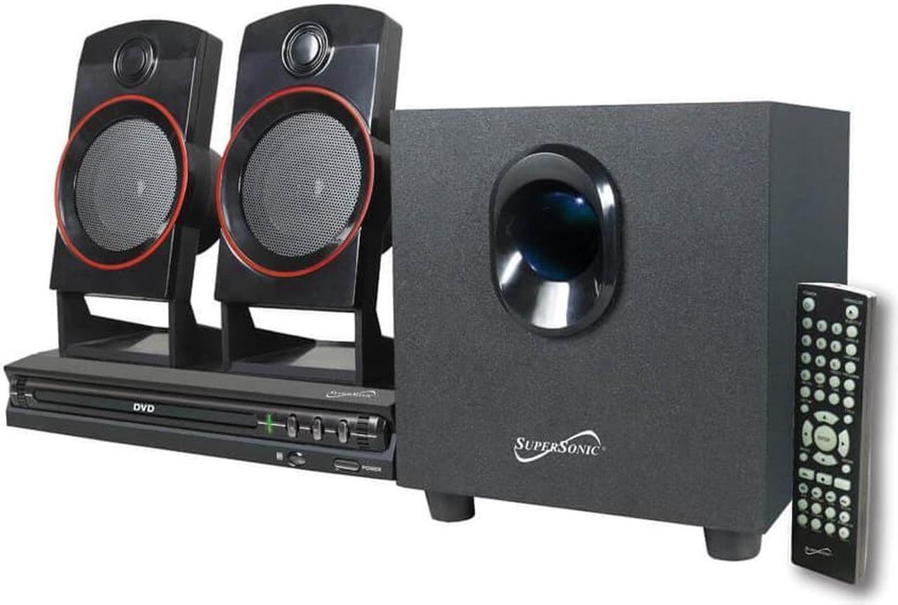 Alt view image 12 of 20 - Supersonic SC-35HT 2.1 Channel DVD Home Theater System, Bluetooth, HDMI, DVD/CD/VCD/SVCD/MP3 Playback