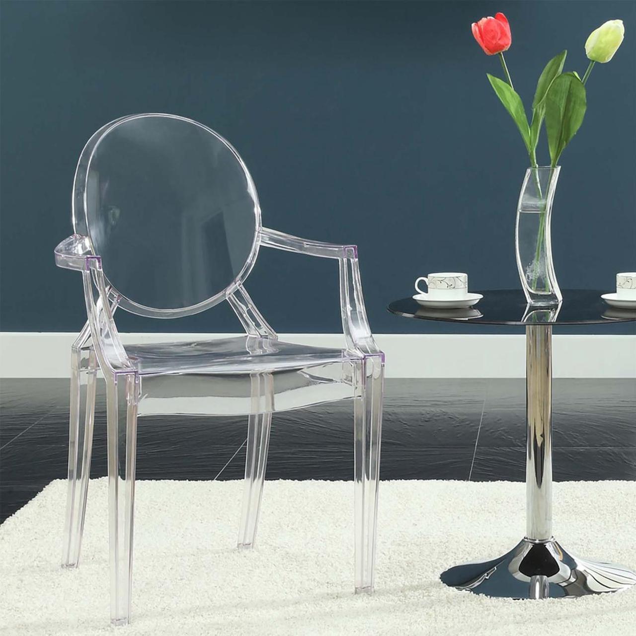 Alt view image 14 of 20 - Philippe Starck Style Louis Ghost Chair in Clear