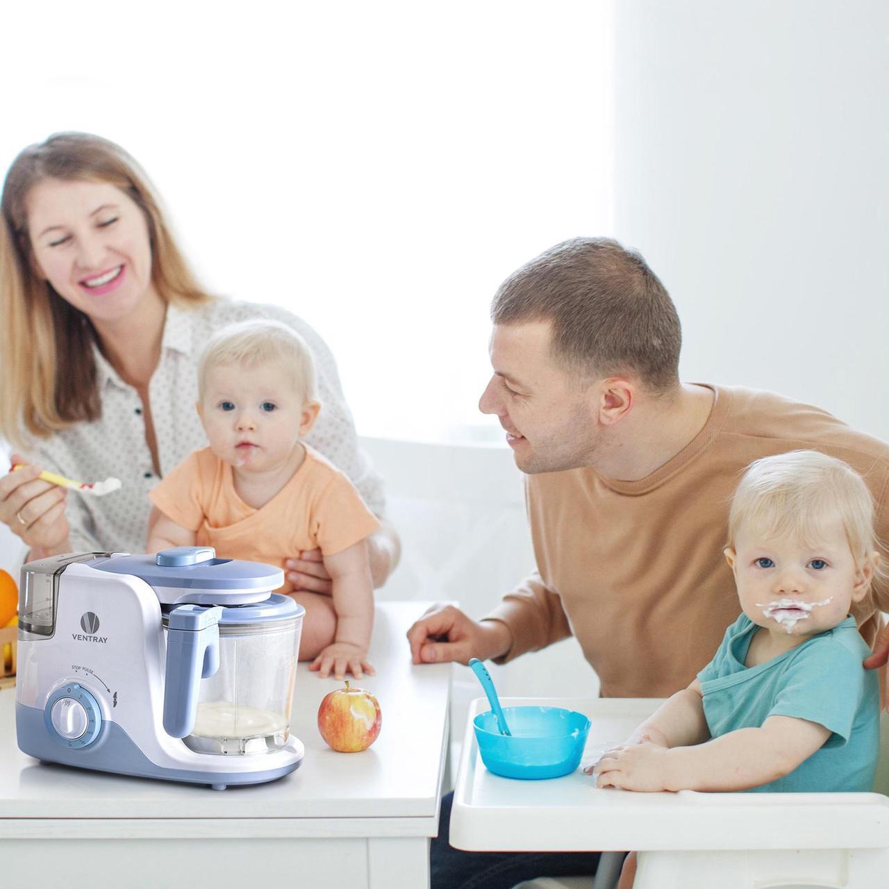 Alt view image 2 of 6 - VENTRAY Baby Food Maker for Twins & Triplets, All-in-one Large Capacity Baby Food Processor, Multi-Function BPA-Free Steamer & Blender, Cook at Home - Purple