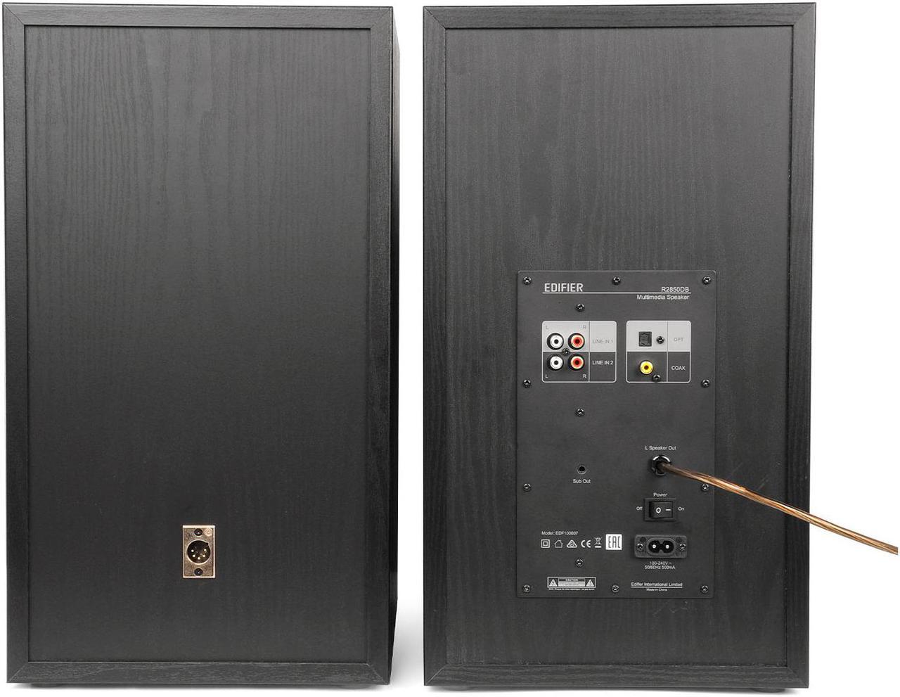 Alt view image 4 of 7 - Edifier R2850DB 3-Way Active Speakers, 150W RMS Tri-Amp Speaker, 3-Way Powered Bookshelf Speaker, 2.0 Active Studio Monitor Speakers, Bluetooth V5.1 Wireless Speaker with Sub-out, Black – Pair