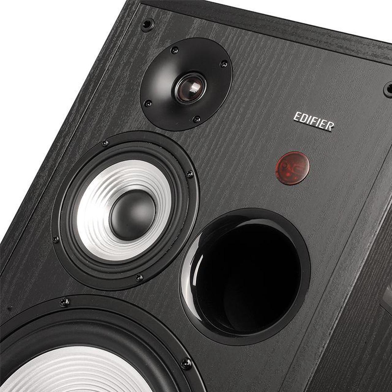 Alt view image 6 of 7 - Edifier R2850DB 3-Way Active Speakers, 150W RMS Tri-Amp Speaker, 3-Way Powered Bookshelf Speaker, 2.0 Active Studio Monitor Speakers, Bluetooth V5.1 Wireless Speaker with Sub-out, Black – Pair