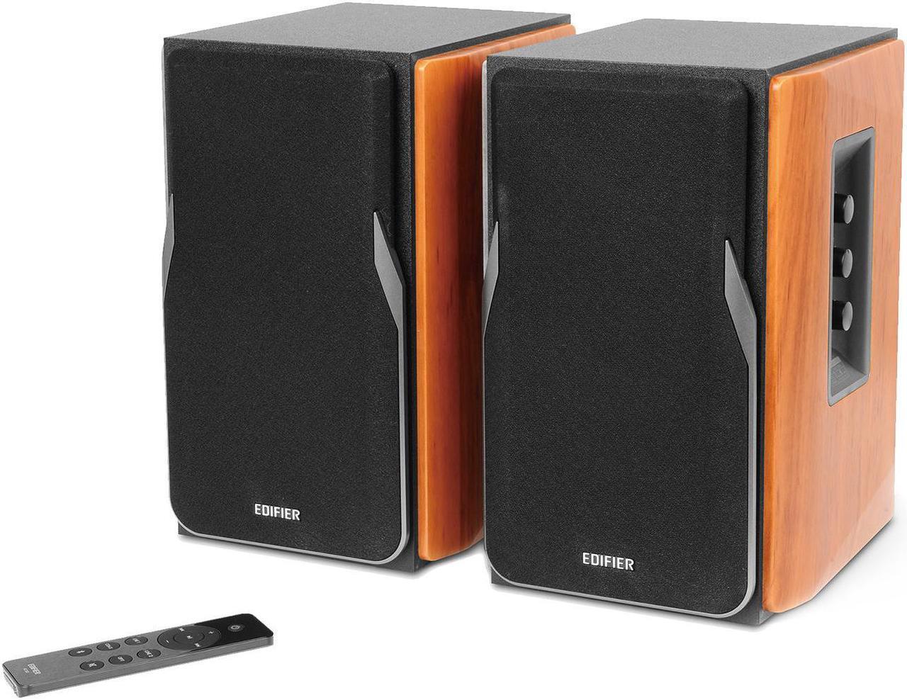 Edifier R1380DB Active Bluetooth Bookshelf Speakers - Optical/Coaxial Input - 2.0 Wireless Studio Monitor Speaker - 42W RMS - Wood