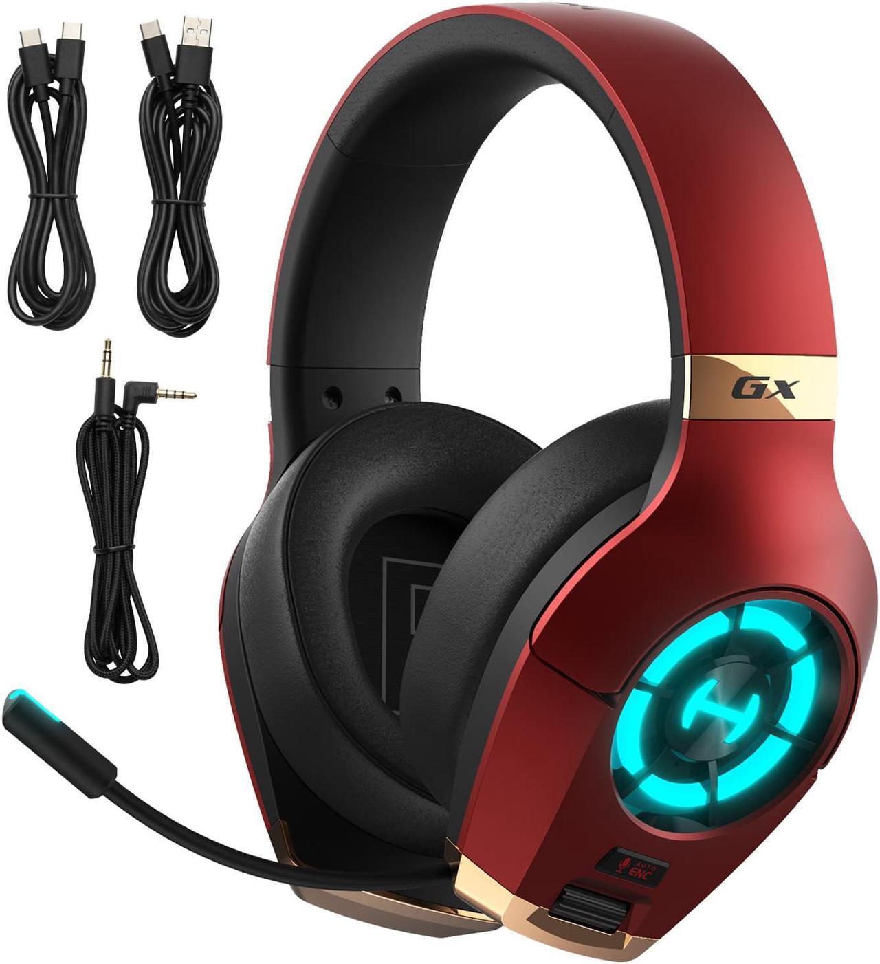 HECATE by Edifier GX Hi-Res Gaming Headset for PS4/ PS5/ PC/Switch/Xbox Gamepad - USB/Type-C/3.5mm Wired Gaming Headphones with Microphone RGB Lighting (Red)