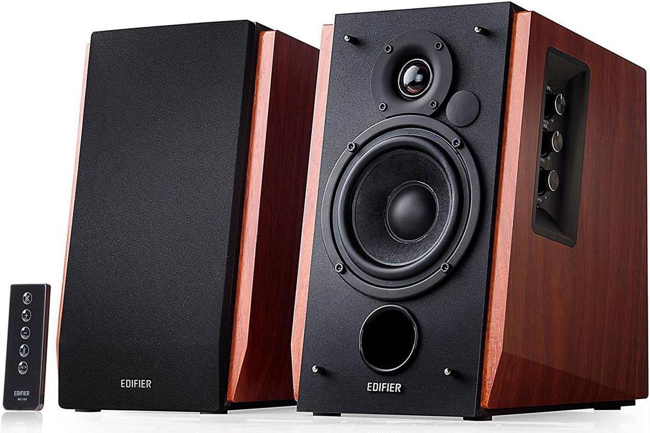 Edifier R1700BT Bluetooth Bookshelf Speakers - Active Near-field Studio Monitors - Powered Speakers 2.0 Setup Wooden Enclosure - 66w RMS