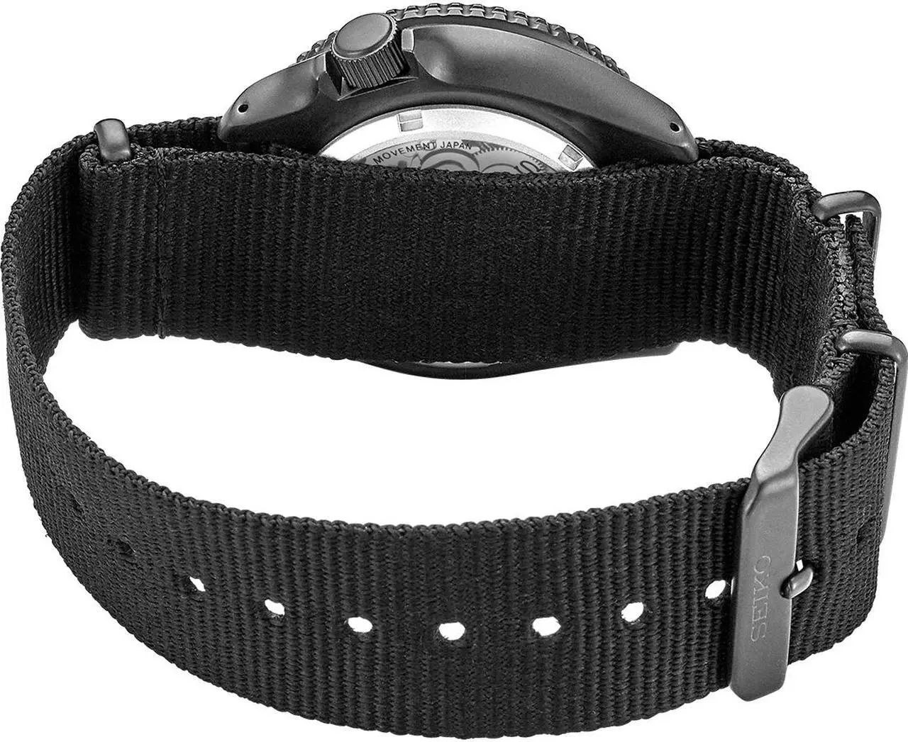 Alt view image 4 of 5 - Seiko SRPD81 5 Sports 24-Jewel Automatic Watch - Black/Blue - Nylon