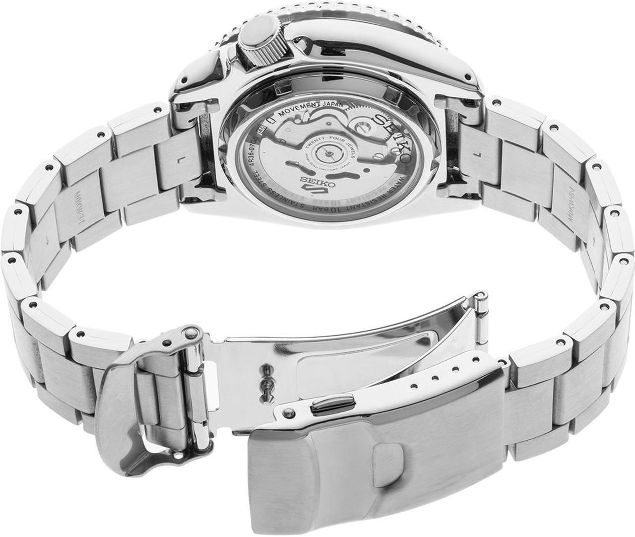 Alt view image 4 of 8 - Seiko SRPD63 5 Sports 24-Jewel Automatic Watch - Green