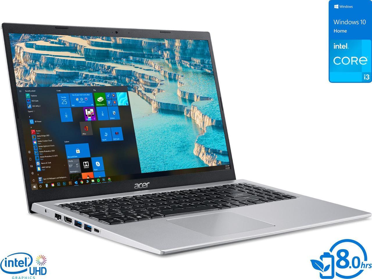 Acer Aspire 5 Laptop, 15.6" IPS FHD Display, Intel Core i3-1115G4 Upto 4.1GHz, 4GB RAM, 2TB NVMe SSD, HDMI, Wi-Fi, Bluetooth, Windows 10 Home S