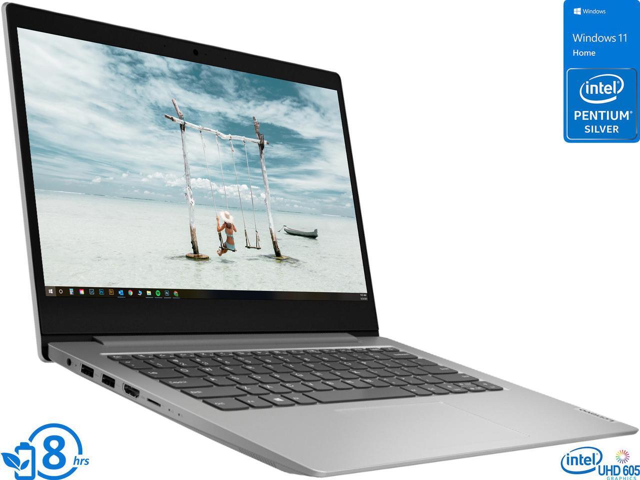 Main image of Lenovo IdeaPad 1 Laptop, 14" HD Display, Intel Pentium Silver N5030 Upto 3.1GHz, 4GB RAM, 1TB NVMe SSD, HDMI, Wi-Fi, Bluetooth, Windows 11 Home S