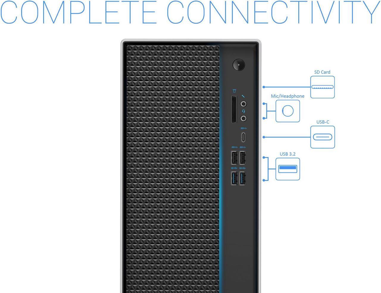 Alt view image 4 of 7 - Lenovo IdeaCentre T540 Gaming Desktop, Intel Core i7-9700 Upto 4.7GHz, 32GB RAM, 1TB NVMe SSD, NVIDIA GeForce GTX 1660 SUPER, DisplayPort, HDMI, DVI, Card Reader, Wi-Fi, Bluetooth, Windows 10 Home