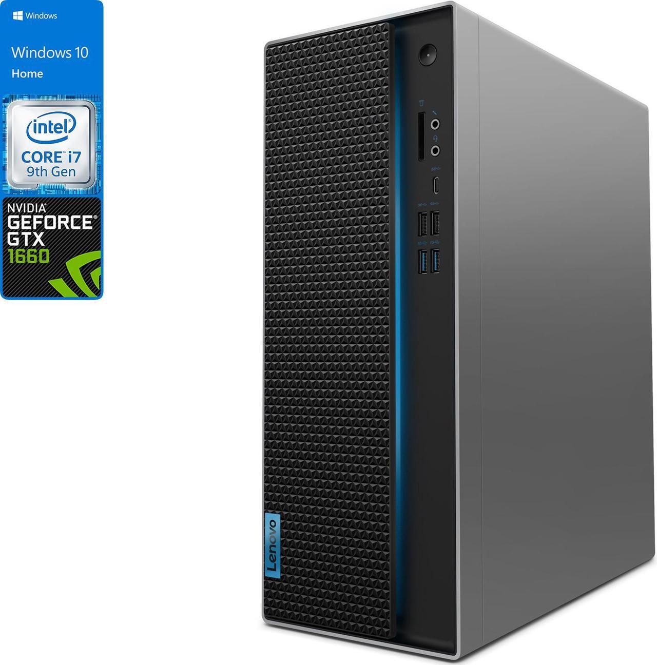 Main image of Lenovo IdeaCentre T540 Gaming Desktop, Intel Core i7-9700 Upto 4.7GHz, 32GB RAM, 1TB NVMe SSD, NVIDIA GeForce GTX 1660 SUPER, DisplayPort, HDMI, DVI, Card Reader, Wi-Fi, Bluetooth, Windows 10 Home
