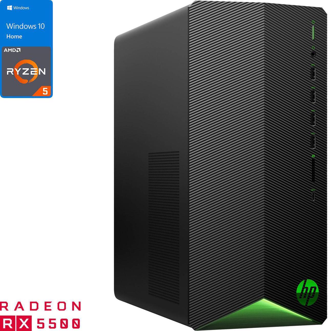 Main image of HP Pavilion TG01 Gaming Desktop, AMD Ryzen 5 5600G Upto 4.4GHz, 16GB RAM, 256GB NVMe SSD, AMD Radeon RX 5500, HDMI, VGA, Card Reader, Wi-Fi, Bluetooth, Windows 10 Home
