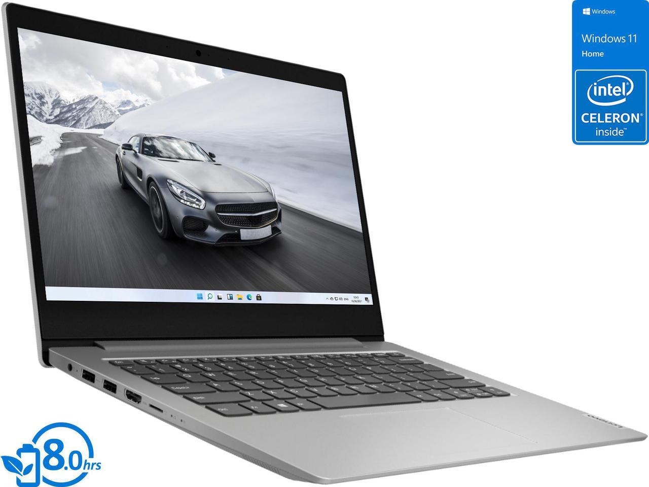 Main image of Lenovo IdeaPad 1 Laptop, 14" FHD Display, Intel Celeron N4020 Upto 2.8GHz, 4GB RAM, 1TB NVMe SSD, HDMI, Card Reader, Wi-Fi, Bluetooth, Windows 11 Home S