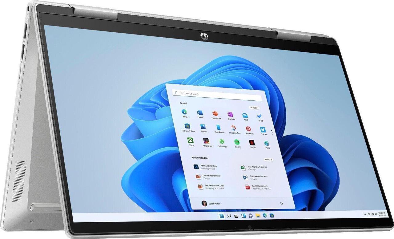 Alt view image 4 of 6 - HP Pavilion x360 2-in-1, 14" IPS FHD Touch Display, Intel Core i5-1235U Upto 4.4GHz, 8GB RAM, 2TB NVMe SSD, HDMI, DisplayPort via USB-C, Card Reader, Wi-Fi, Bluetooth, Windows 11 Home