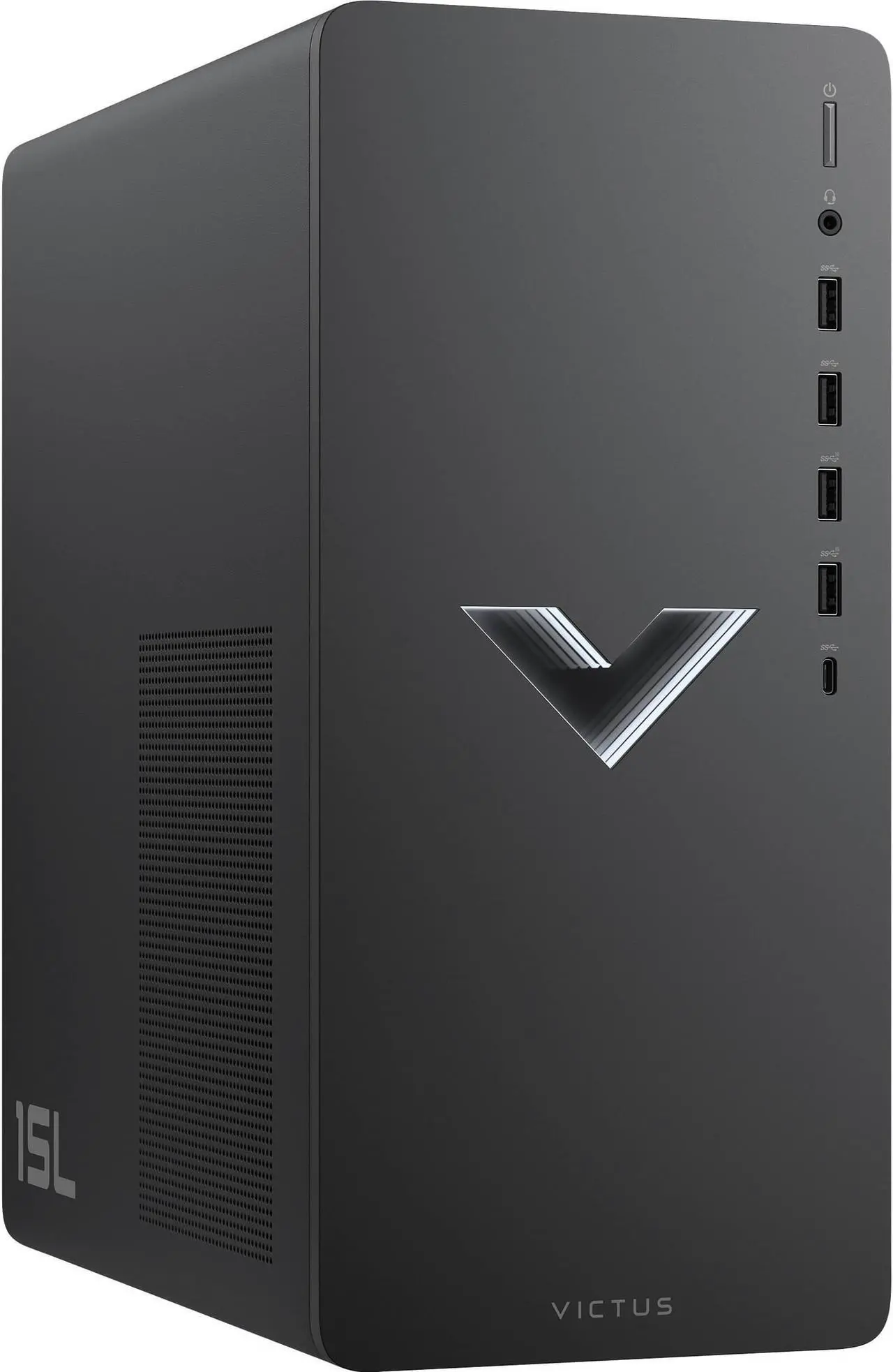 Main image of HP Victus 15L Gaming Desktop, Intel Core i7-12700F Upto 4.9GHz, 32GB RAM, 512GB NVMe SSD, NVIDIA GeForce RTX 3060, HDMI, DisplayPort, Wi-Fi, Bluetooth, Windows 11 Home