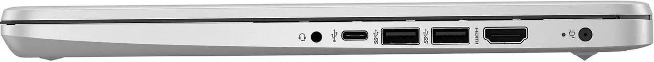 Alt view image 6 of 6 - HP 14" HD Laptop | Quad-core Intel Celeron processor | Intel UHD Graphics| HDMI 1.4 | Silver | 4GB RAM | 128GB SSD | Windows 11 S | Bundle with Laptop Stand