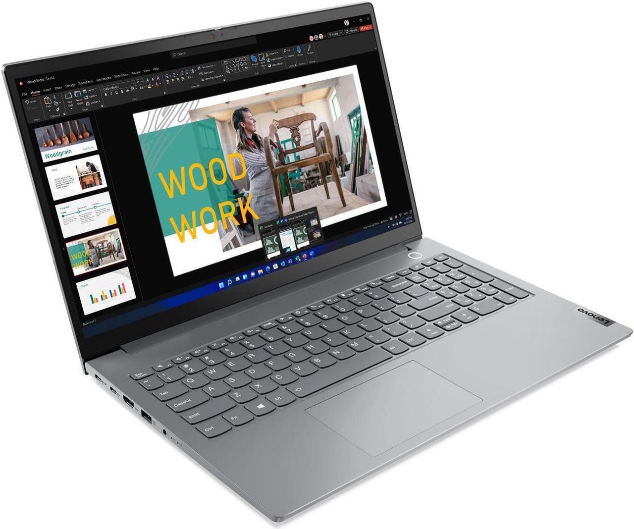 Alt view image 3 of 7 - Lenovo ThinkBook 15.6" FHD Laptop | AMD Ryzen 7 5825U ( Beat i7-1255U) | AMD Radeon Graphics | Fingerprint | Gray |  16GB RAM  | 512GB SSD  | Windows 11 Pro | Bundle with USB 3.0 Hub