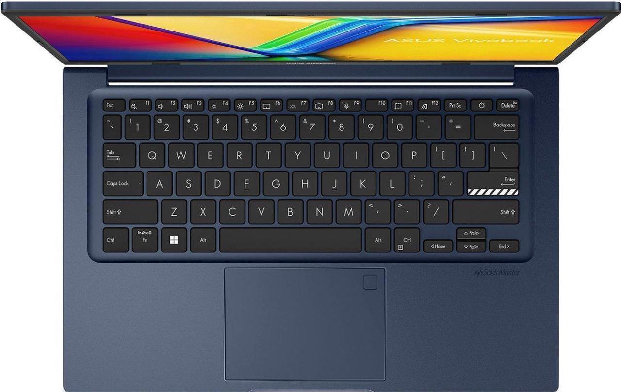 Alt view image 4 of 6 - ASUS Vivobook 14" FHD Laptop | Intel Core i3-1215U | Intel Iris Xe Graphics | HDMI | Blue | 16GB RAM | 128GB SSD | Windows 11 S | Bundle with USB 3.0 Hub